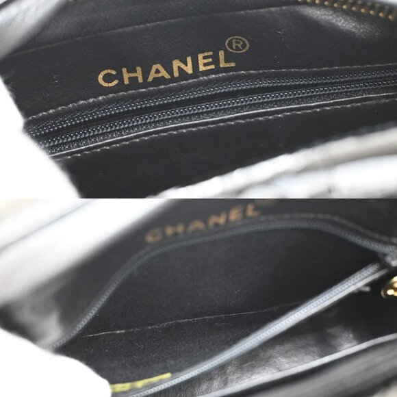 CHANEL CC Matelasse Mini Chain Shoulder Bag Patent Leather BK GHW VTG - Picture 14 of 16